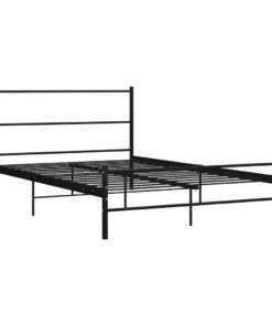 vidaXL Bedframe metaal zwart 120x200 cm