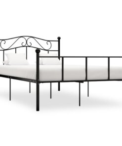 vidaXL Bedframe metaal zwart 120x200 cm