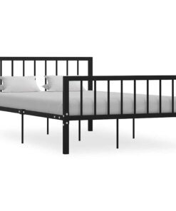 vidaXL Bedframe metaal zwart 120x200 cm