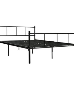 vidaXL Bedframe metaal zwart 140x200 cm