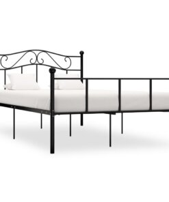 vidaXL Bedframe metaal zwart 140x200 cm