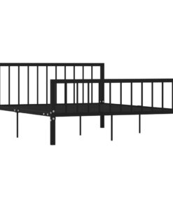 vidaXL Bedframe metaal zwart 160x200 cm