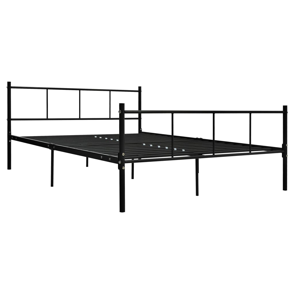 vidaXL Bedframe metaal zwart 160x200 cm