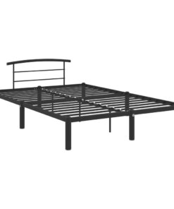 vidaXL Bedframe metaal zwart 160x200 cm