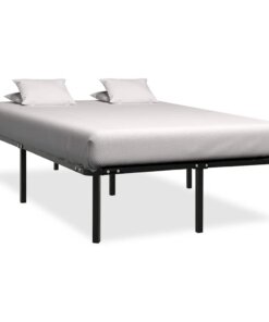 vidaXL Bedframe metaal zwart 160x200 cm