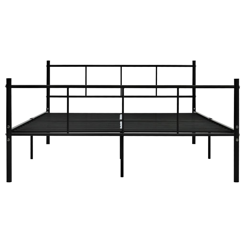 vidaXL Bedframe metaal zwart 160x200 cm - Afbeelding 3