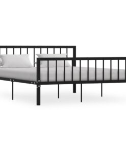 vidaXL Bedframe metaal zwart 160x200 cm