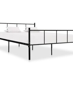 vidaXL Bedframe metaal zwart 160x200 cm