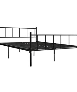vidaXL Bedframe metaal zwart 180x200 cm