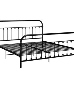 vidaXL Bedframe metaal zwart 180x200 cm