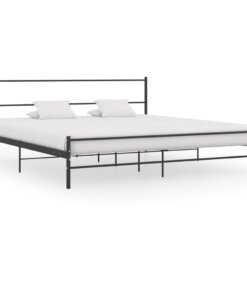 vidaXL Bedframe metaal zwart 180x200 cm