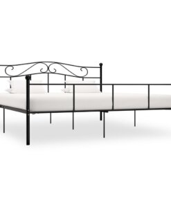 vidaXL Bedframe metaal zwart 180x200 cm