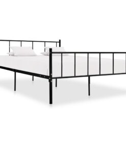 vidaXL Bedframe metaal zwart 180x200 cm