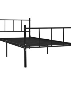 vidaXL Bedframe metaal zwart 90x200 cm