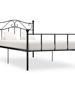 vidaXL Bedframe metaal zwart 90x200 cm