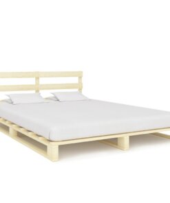 vidaXL Bedframe pallet massief grenenhout 160x200 cm