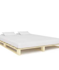 vidaXL Bedframe pallet massief grenenhout 180x200 cm