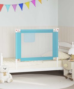 vidaXL Bedhekje peuter 100x25 cm stof blauw