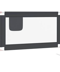 vidaXL Bedhekje peuter 100x25 cm stof donkergrijs