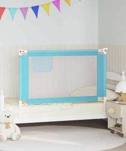 vidaXL Bedhekje peuter 120x25 cm stof blauw