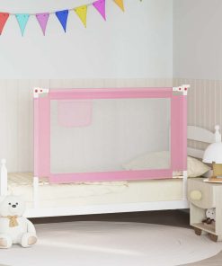 vidaXL Bedhekje peuter 120x25 cm stof roze