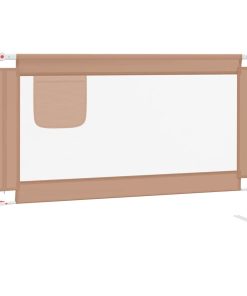 vidaXL Bedhekje peuter 120x25 cm stof taupe