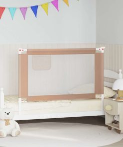 vidaXL Bedhekje peuter 120x25 cm stof taupe