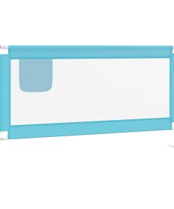 vidaXL Bedhekje peuter 160x25 cm stof blauw