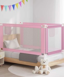 vidaXL Bedhekje peuter 160x25 cm stof roze