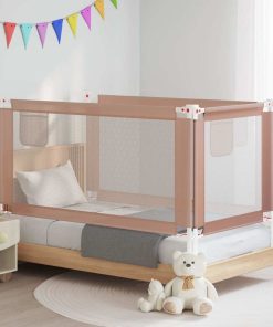 vidaXL Bedhekje peuter 160x25 cm stof taupe