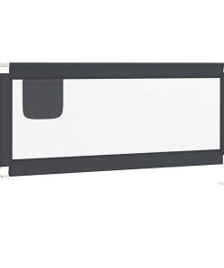 vidaXL Bedhekje peuter 180x25 cm stof donkergrijs