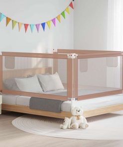 vidaXL Bedhekje peuter 180x25 cm stof taupe