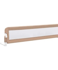 vidaXL Bedhekje peuter 180x42 cm polyester taupe