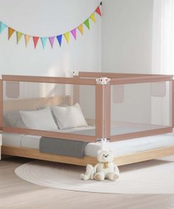 vidaXL Bedhekje peuter 190x25 cm stof taupe