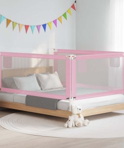 vidaXL Bedhekje peuter 200x25 cm stof roze