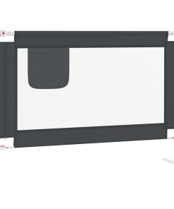vidaXL Bedhekje peuter 90x25 cm stof donkergrijs