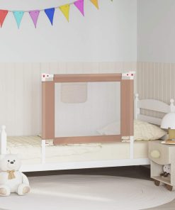 vidaXL Bedhekje peuter 90x25 cm stof taupe