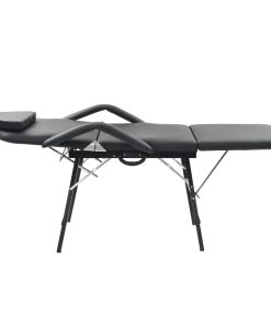vidaXL Behandelingsstoel voor gezicht 185x78x76 cm kunstleer zwart