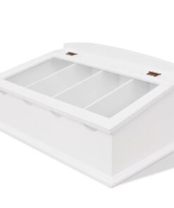 vidaXL Besteklade MDF wit barok stijl