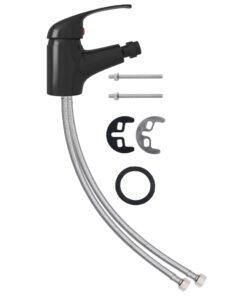 vidaXL Bidetkraan 13x12 cm zwart