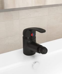 vidaXL Bidetkraan 13x12 cm zwart