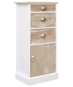 vidaXL Bijzetkast 38x28x86 cm paulowniahout