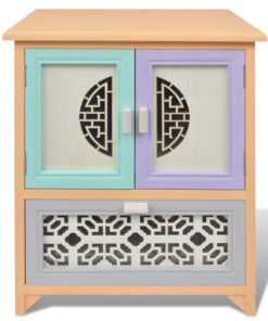 vidaXL Bijzetkast Multikleur 46 x 34 x 55.5 cm Paulowniahout