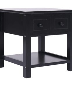 vidaXL Bijzettafel 40x40x40 cm paulowniahout zwart