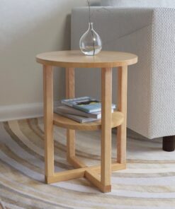 vidaXL Bijzettafel 40x50 cm massief eikenhout