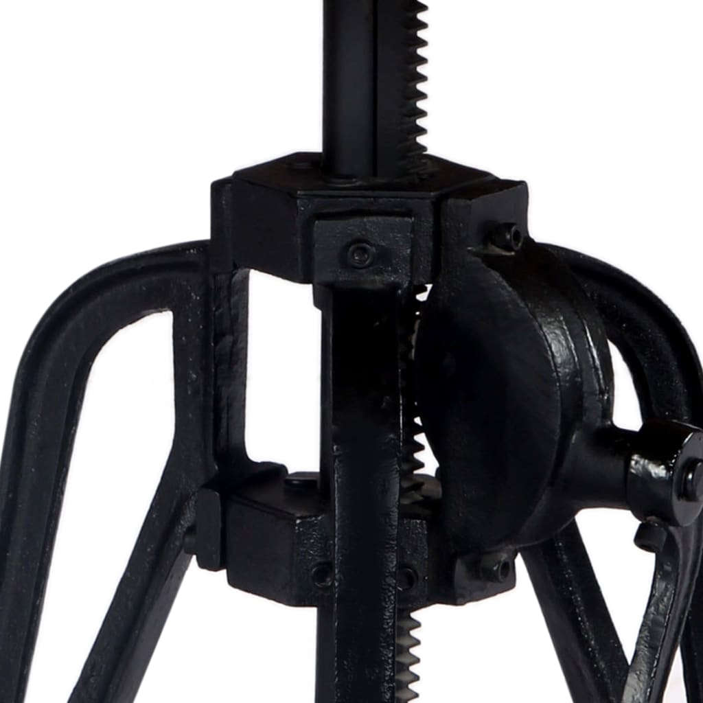 vidaXL Bijzettafel 60x(46-63) cm massief mangohout en gietijzer - Afbeelding 5