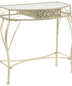 vidaXL Bijzettafel Franse stijl 82x39x76 cm metaal goudkleurig