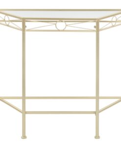vidaXL Bijzettafel in vintage stijl 87x34x73 cm metaal goud