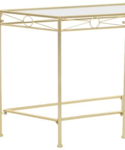 vidaXL Bijzettafel in vintage stijl 87x34x73 cm metaal goud