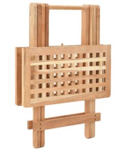 vidaXL Bijzettafel inklapbaar 50x50x49 cm massief walnotenhout